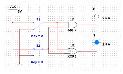 Logic Design Adder Circuits In Multisim