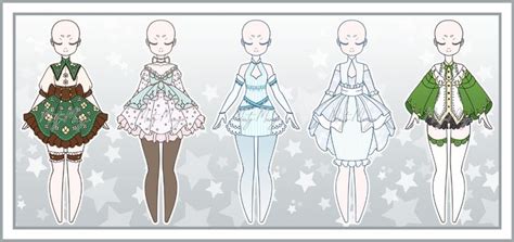 outfit adoptable batch 16 open by minty mango on deviantart drawing anime clothes clothing