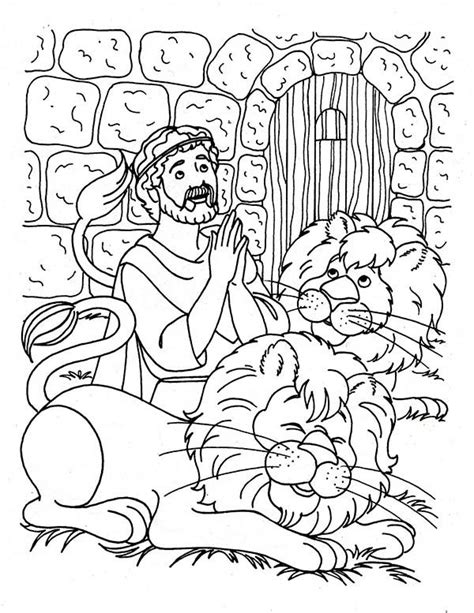 Daniel Praying Three Times A Day In Daniel And The Lions Den Coloring Page Sunday School