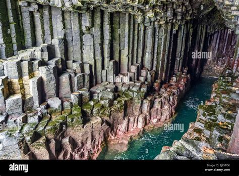 View Of Interior Of Fingals Cave A Sea Cave Formed Of Hexagonally