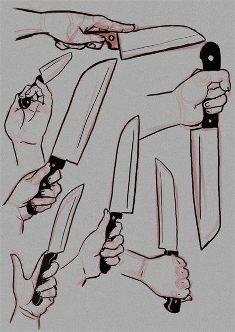 Drawing Reference Holding Knife Pose Illustrations Kyle Petchock Art