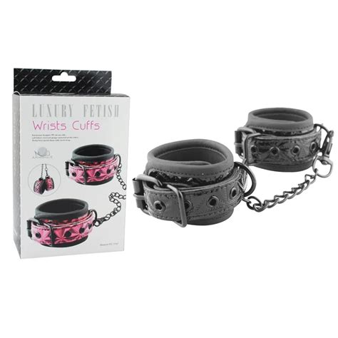 Erotic Positioning Bandage Black Pu Handcuffs Adult Sex Toys Artificial Leather Wrist Cuffs