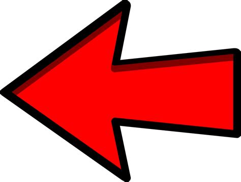 Clipart Red Arrow Left Pointing