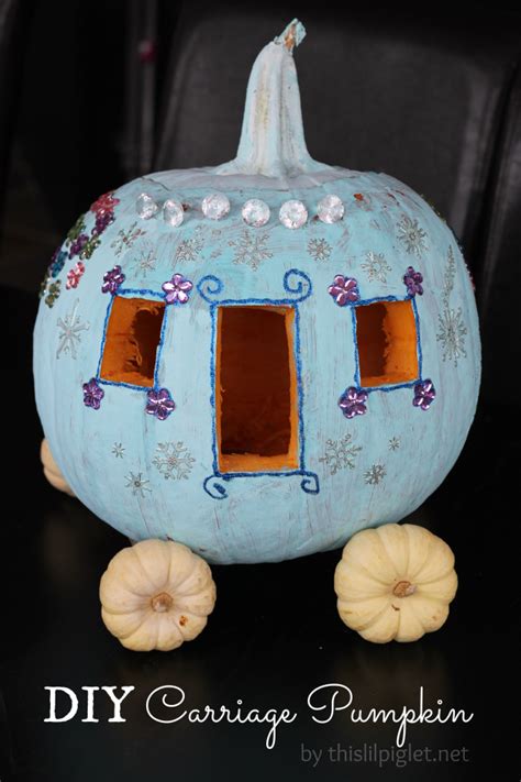 Halloween pumpkins halloween decorations cinderella pumpkin pumpkin contest cinderella birthday pinterest projects happy fall y'all painted pumpkins pumpkin decorating. DIY Cinderella Carriage Pumpkin Carving - This Lil Piglet