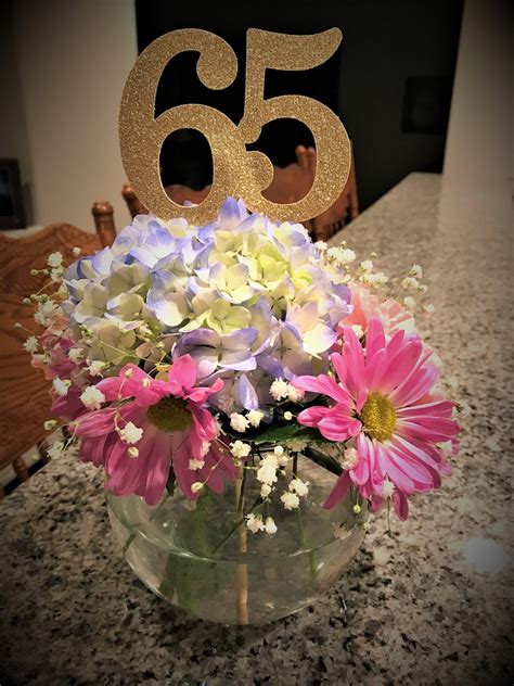 65th Birthday Decorations 65 Centerpiece Picks Age 65 Table Etsy