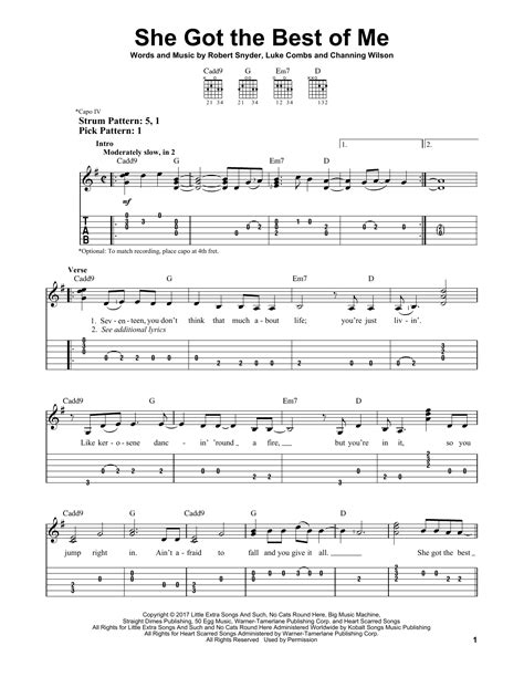 She Got The Best Of Me by Luke Combs - Easy Guitar Tab - Guitar Instructor