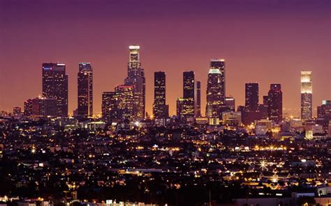 Los Angeles Skyline Sunset Image Galleries