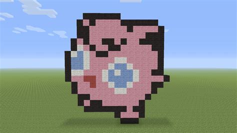 Minecraft Pixel Art Jigglypuff Pokemon 039 Youtube
