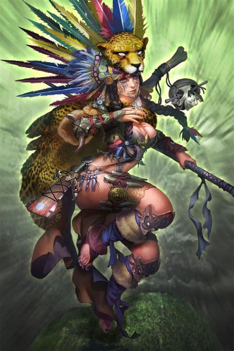 By Paaz Kim Aztec Art Fantasy Girl Aztec Warrior