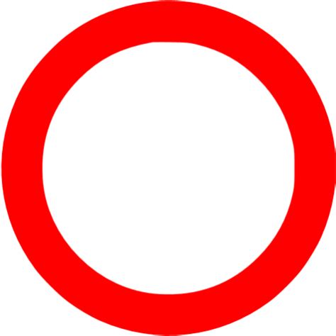 Red Circle Outline Icon Free Red Shape Icons