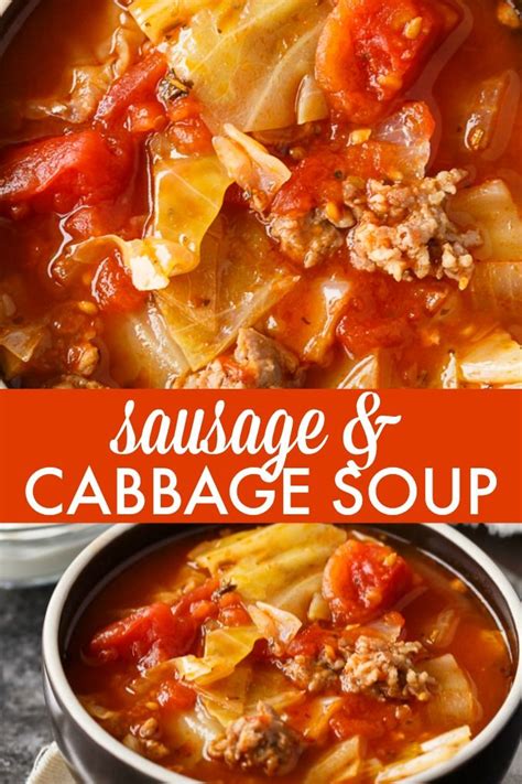 It's time to up your coleslaw game — try this recipe with cabbage, sour. Sausage & Cabbage Soup | Recipe (With images) | Cabbage ...