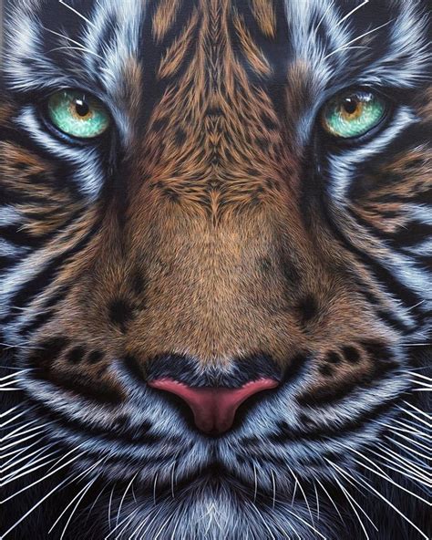 Green Eyed Tiger Currently On Show At Freshartfairascot With The