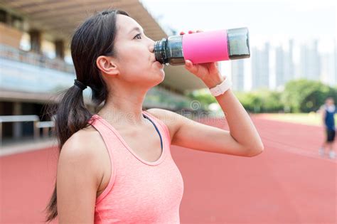 Sport Woman Drink Water Stock Photo Image Of Female 97464564