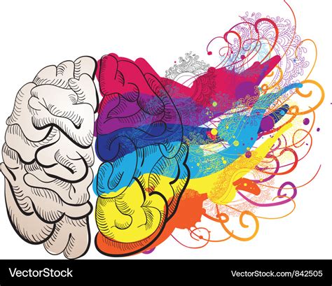 Creativity Concept Brain Royalty Free Vector Image