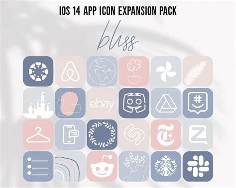 Blaue App Icons Ästhetische App Icons Bliss App Elements Etsyde