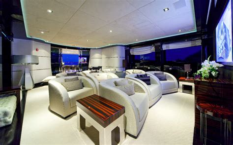 Mondomarine Manifiq Yacht Cinema Interior By Luca Dini Design