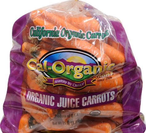 cal organic organic juice carrots 15 lb kroger