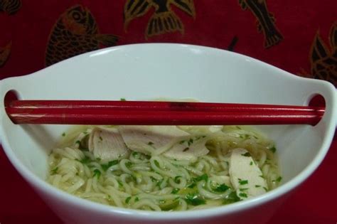 Lemony Chicken Noodle Soup With Ginger Chile And Cilantro Chicken