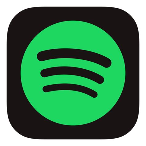 The largest packs of icons. spotify logo black green music app dark circle square...