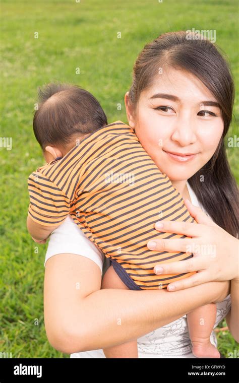 Japanese Mother Son Hugging High Resolution Stock Photography And