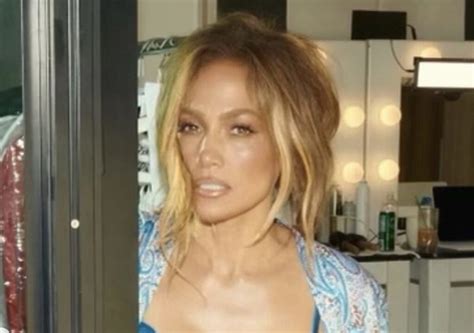 Jennifer Lopez Goes Viral Showing Abs In Blue Lace Lingerie For Her 54th Birthday