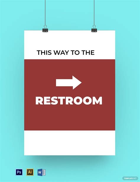 School Restroom Sign Template Download In Word Illustrator Psd