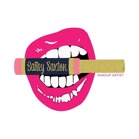 Lips Biting Lipstick Logo Makeup Logo Lip Gloss Logo Gloss Boss Logo