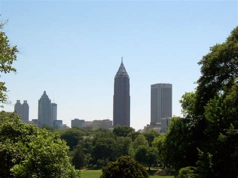 Atlanta Ga Atlanta Skyline As Seen From The Atlanta Botanical Garden