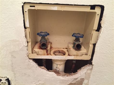 Threaded drainage pipe fittings shall be of the recessed drainage type. Leaking Drain Pipe in Washing Machine Box | Terry Love ...
