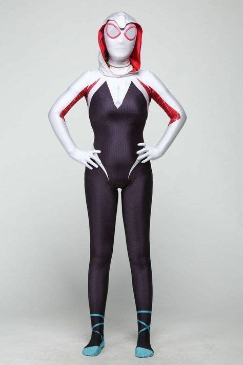 The Amazing Spider Hero Cosplay Gwen Stacy Costume Spandex Zentai Mask