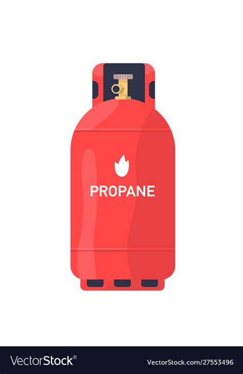 Propane Red Tank Flat Royalty Free Vector Image
