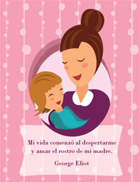 Tarjeta Del Día De La Madre Con Una Madre Y Su Bebé Se Dobla En