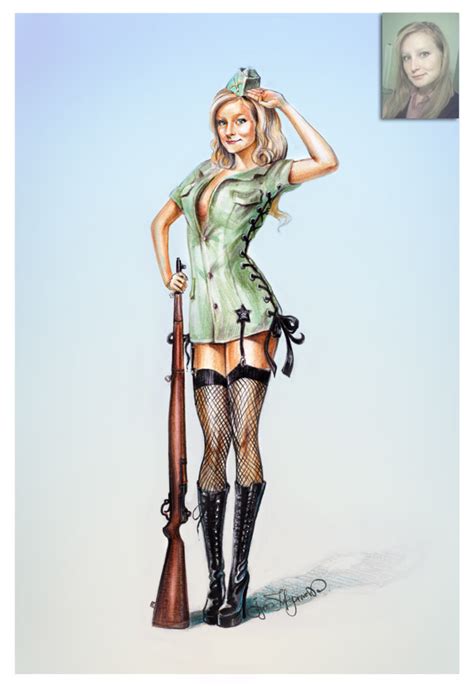 Military Pin Up Custom T Pin Up Art And Artists