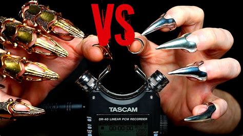 Asmr Tascam Tapping And Scratching Claws Vs Claws Intense Tingle Sounds No Talking Youtube