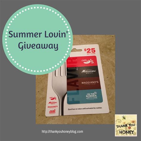 Find the card number on the back of your gift card. Summer Lovin' Giveaway Series 1 - Thank You Honey