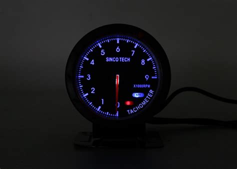 Blue Digital Rpm Tachometer Automotive Rpm Meter Circular Instrument
