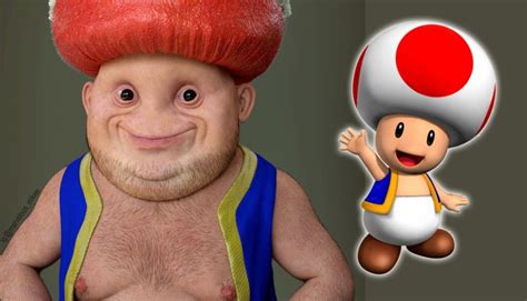 Realistic Toad From Super Mario Bros Is Creepy Af