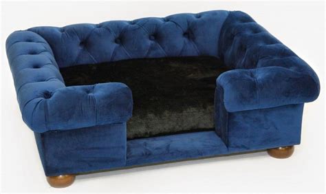 Casa Padrino Luxury Chesterfield Dog Bed Blue Brown Black 79 X 69 X