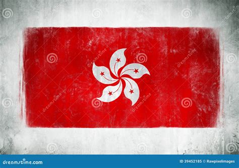 La Bandera Nacional De Hong Kong Stock De Ilustración Ilustración De