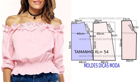 blusa rosa feminina moldes dicas moda padrões de vestuário fazer suas próprias roupas