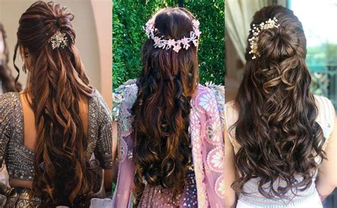 Get inspired by these wedding guest hairstyles that will look flawless at any wedding. 17+ Trendiest Hairdos to Glam Up Your Wedding Reception Look | ShaadiSaga