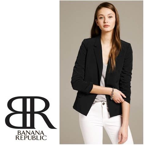 banana republic black one button blazer nwt blazer clothes design women s blazer