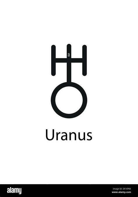 Uranus Symbol Of Planets Solar System For Astrology Astronomy Vector