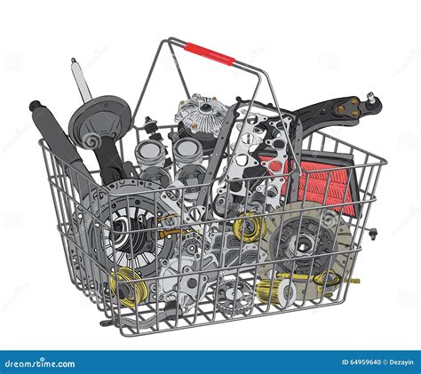 Many Images Of Spare Parts Stock Illustration Illustration Of