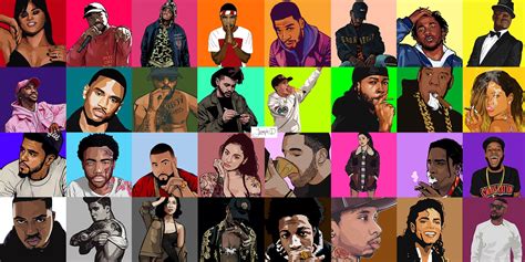 Vector Rappers Collage Made Myself Album Cover Wallpaper Collage M