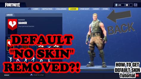 How To Select The Default No Skin In Season 5 Fortnite Battle