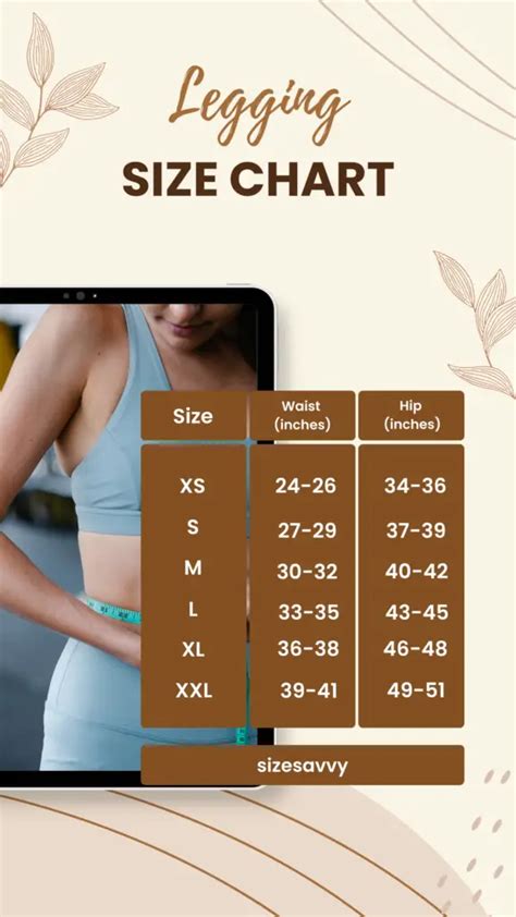 Legging Size Chart And How To Measure Leggings Size In 2024 Sizesavvy