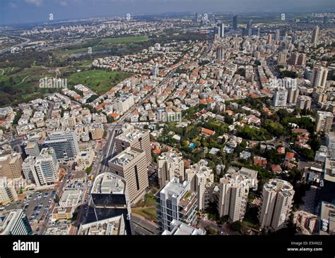 Aerial View Of Downtown Tel Aviv Tel Aviv Israel Stock Photo Alamy