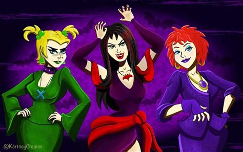 All Of The Hex Girls Together 🦇 ☺️ Thorn Dusk And Luna Scooby Doo