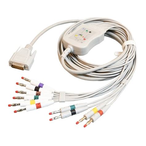 Compatible Nihon Kohden Ecgekg Db15 Pin 10 Lead Ekg Cable Lead Wires